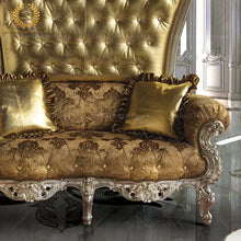 Cargar imagen en el visor de la galería, royal Luxury love seat sofa chair King and queen throne chairs high back for hotel and commercial performance
