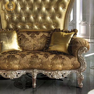 royal Luxury love seat sofa chair King and queen throne chairs high back for hotel and commercial performance