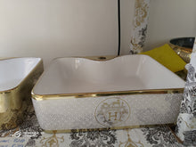Load image into Gallery viewer, Wash Basin Hermes Ceramic Electroplating
