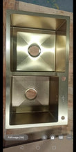 Загрузить изображение в средство просмотра галереи, Kitchen sink Nano Gold Double Bowl 304 Matte Gold
