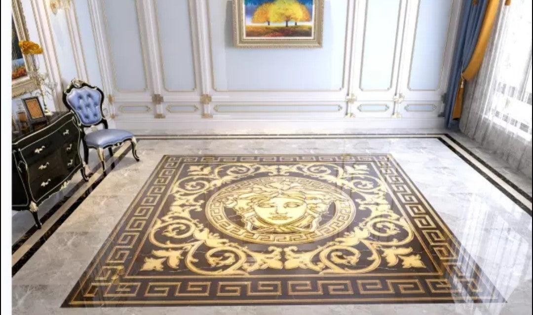 Ceramic Medusa Wall or Floor Carpet Tiles Versace Porcelain Mosaic