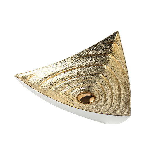 Golden decorative ceramic table top art basin bathroom sink triangle hand wash basin