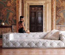 Load image into Gallery viewer, White Modern Chesterfield Sofa Set Floor Sofa 3 Seater Button Italian Luxury Leather Chesterfield Sofa
