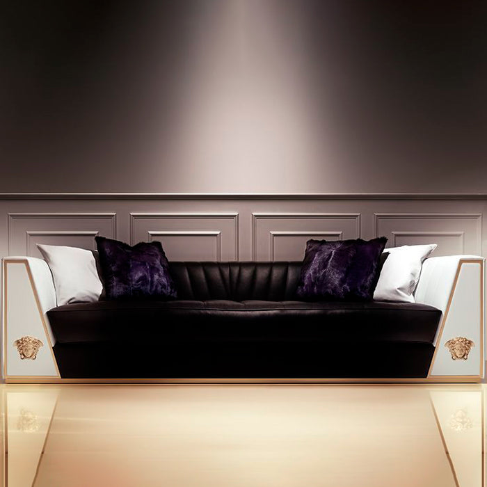 Black And White Designer Home Branded Luxury Sofa Living Room Sofa Sets Home Decor Leather Furniture