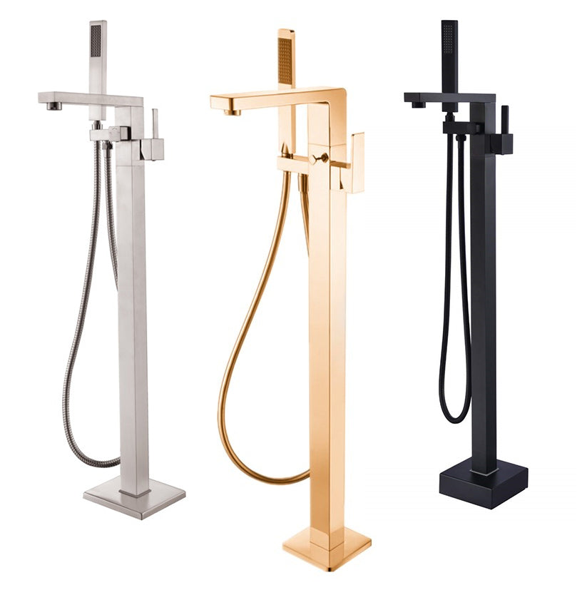 European Freestanding Bathtub Faucet Floor Mounted Spout Mixer Taps Faucet
