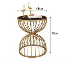 Load image into Gallery viewer, 48*48*50 cm Modern furniture living room metal wire frame marble side coffee table

