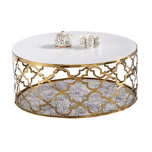 Cargar imagen en el visor de la galería, Luxury special living room furniture home goods or hotel golden tea table Coffee unique modern design gold coffee table set
