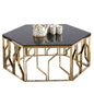 Luxury special living Room furniture home goods or hotel golden tea table coffee unique modern design gold coffee table set