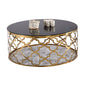 Luxury special living room furniture home goods or hotel golden tea table Coffee unique modern design gold coffee table set