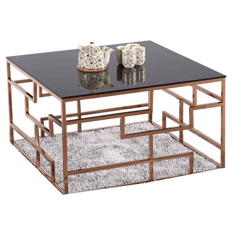 luxury special living room furniture home goods or hotel golden tea table Coffee unique modern design gold coffee table set