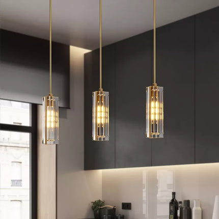 Modern Minimalist Crystal Pendant Lamp Restaurant Bar Light Luxury Glass Pendant Lamp