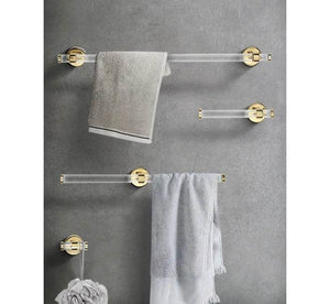 Bathroom accessories Acrylic materials towel hanger hook toilet paper rack set