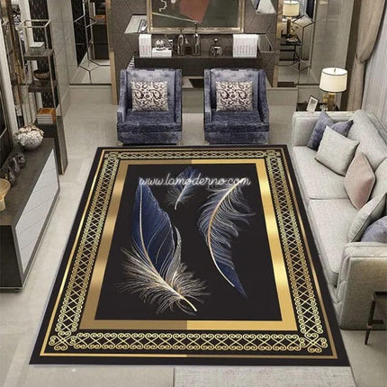 New Design luxury italian feather design Customizable Carpet from size ,color and logo Made of New Zealand WooL