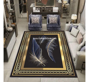 New Design luxury italian feather design Customizable Carpet from size ,color and logo Made of New Zealand WooL