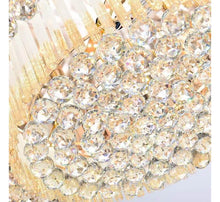Cargar imagen en el visor de la galería, 80cm pure 304 stainless steel K9 crystals Led light Versace Inspired Italian Chandelier Tri color with Remote Control
