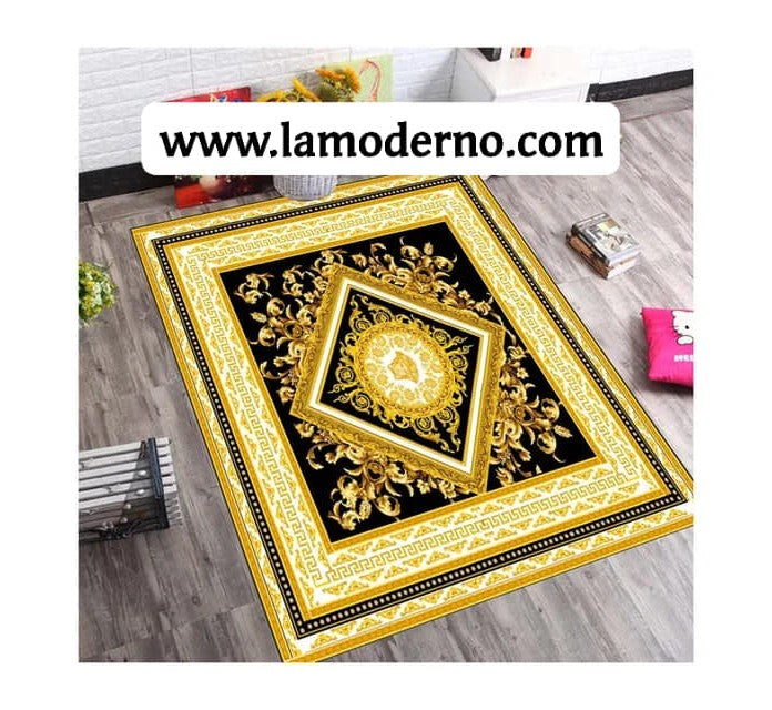New Design luxury italian design versace gold Customizable Carpet from size ,color and logo Made of New Zealand WooL