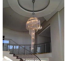 Lade das Bild in den Galerie-Viewer, Large Living Room Villa Exhibition Hall Golden Ceiling Crystal Chandelier Hotel Project Tassel Revolving Staircase Chandelier
