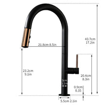 Load image into Gallery viewer, Square brass single handle health kitchen faucet mixer tap
