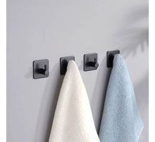 Charger l&#39;image dans la galerie, Bathroom hardware black towel hanger hook toilet paper rack set
