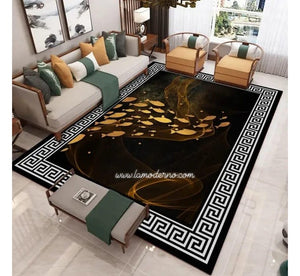 New Design luxury versace fish design Customizable Carpet from size ,color and logo Made of New Zealand WooL