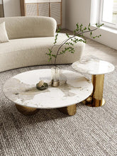 Загрузить изображение в средство просмотра галереи, Luxury Modern High End Coffee Table Titanium Plating Elegant Slate Table Set Nordic Center Table
