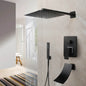 Matte Black 3 Function Shower Faucet Set Rain Head Waterfall Tub Tap Hand Shower 2 Buyers