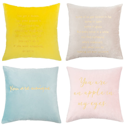 Luxury Nordic Colorful Square Pillow cushion covers velvet embroidery cushion cover For Home Decor