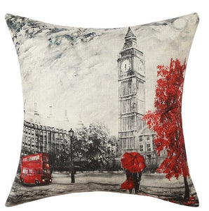 Decorative Pillows Cover Housse de Cushion Cover 45*45 18*18 Linen Printing Cushion Cover