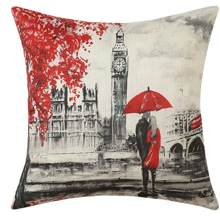 Decorative Pillows Cover Housse de Cushion Cover 45*45 18*18 Linen Printing Cushion Cover