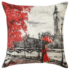 Decorative Pillows Cover Housse de Cushion Cover 45*45 18*18 Linen Printing Cushion Cover