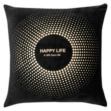 Load image into Gallery viewer, Supplier Home Decor Sofa Black Pillow Case Velvet Gold Stamping Throw Pillow Cover Leaves Letters Foil Cushion Covers
