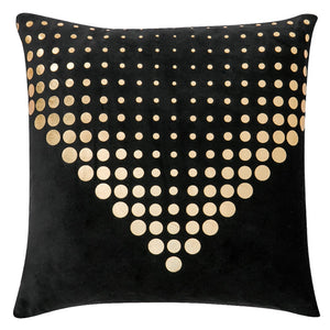 Supplier Home Decor Sofa Black Pillow Case Velvet Gold Stamping Throw Pillow Cover Leaves Letters Foil Cushion Covers