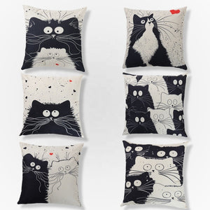 print pillow cushion covers cat decorative pillow covers animal cushion covers