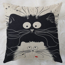 Загрузить изображение в средство просмотра галереи, print pillow cushion covers cat decorative pillow covers animal cushion covers
