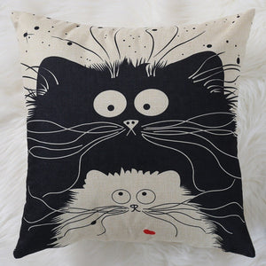 print pillow cushion covers cat decorative pillow covers animal cushion covers