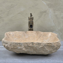 Load image into Gallery viewer, Art Bathroom Cream Marble Wash Basin
