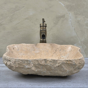 Art Bathroom Cream Marble Wash Basin