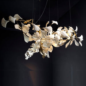 Art new ceramic ginkgo tree leaves chandelier designer personality "Price depends on the size you need"