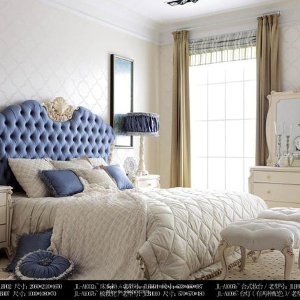 Schlafzimmer-Set, königlicher Luxus, antikes Design, Holzmöbel, europäisches Tufting 