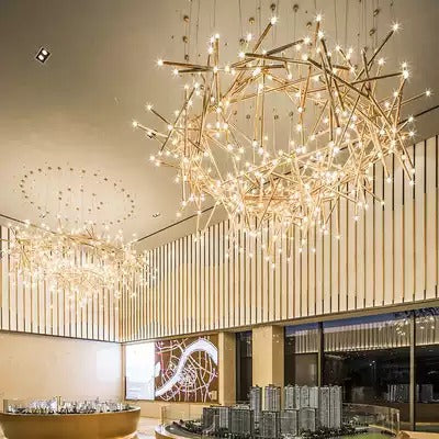 Casting brass branches frame with High quality crystal glass tear drops most modern Luxury Chandelier  "Price depends on the size you need"