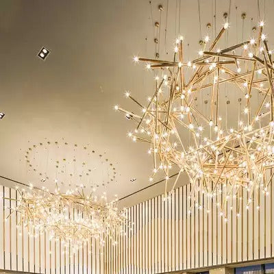 Casting brass branches frame with High quality crystal glass tear drops most modern Luxury Chandelier  "Price depends on the size you need"