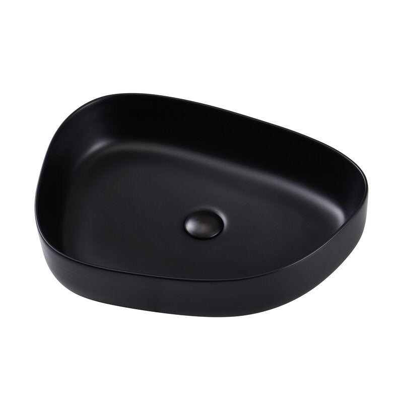 Black Basin Sink Porcelain Art Tabletop Bathroom Sink