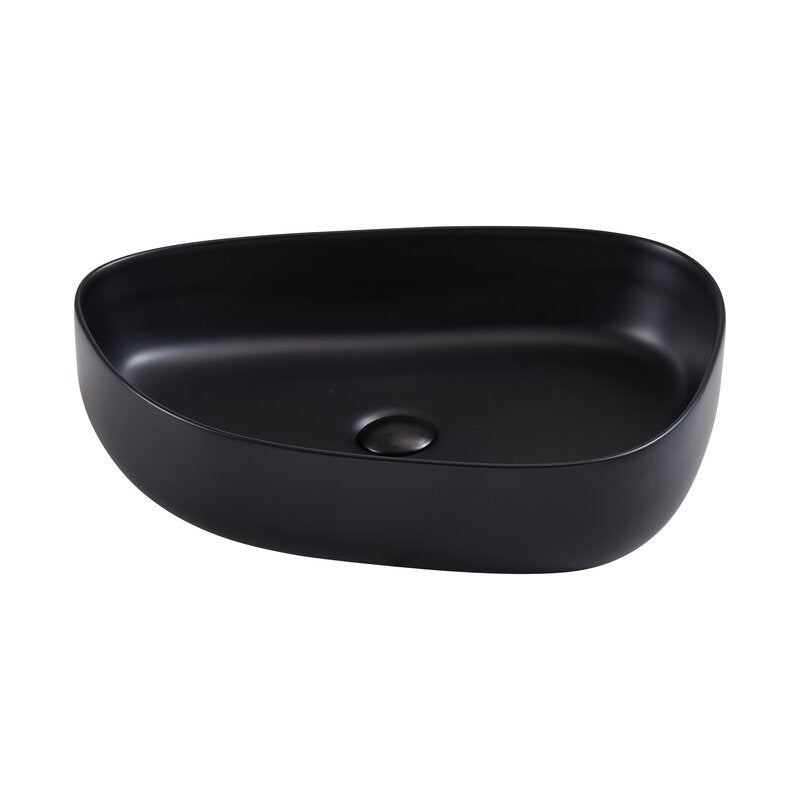 Black Basin Sink Porcelain Art Tabletop Bathroom Sink