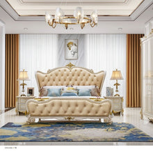 Lade das Bild in den Galerie-Viewer, Antique Royal European Style Solid Wood Bedroom Furniture, Classic Bedroom Set
