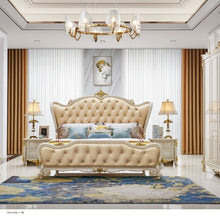 Cargar imagen en el visor de la galería, Antique Royal European Style Solid Wood Bedroom Furniture, Classic Bedroom Set
