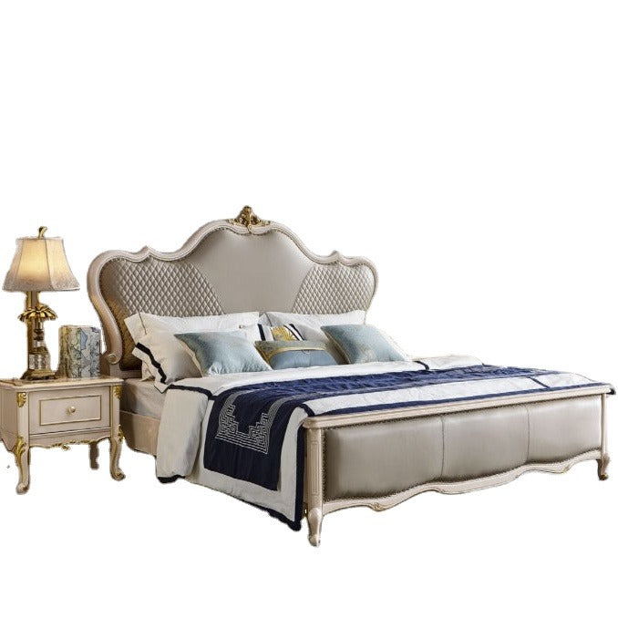 Antique Royal European Style Solid Wood Bedroom Furniture, Classic Bedroom Set