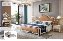 Cargar imagen en el visor de la galería, Antique Royal European Style Solid Wood Bedroom Furniture, Classic Bedroom Set
