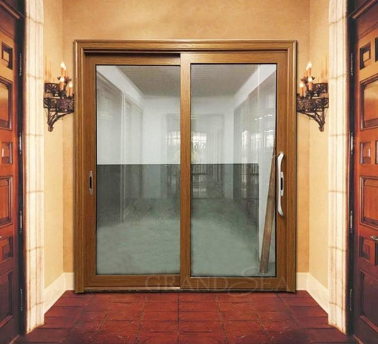 Aluminum Frame Tempered Glass Living Room Door Sliding (PLEASE SEND YOUR SIZE)