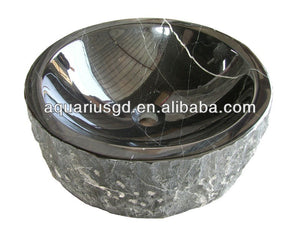 Chiseled Finished Surface Marble Basin Stone Wash Basin Granite Sink