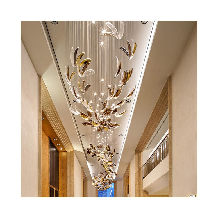 Crystal chandelier living room lamp luxury modern minimalist